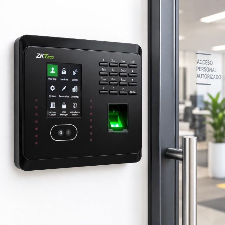 Biométrico Multimodal Alarma Integrada Rostro Huella y Tarjeta MB360ID